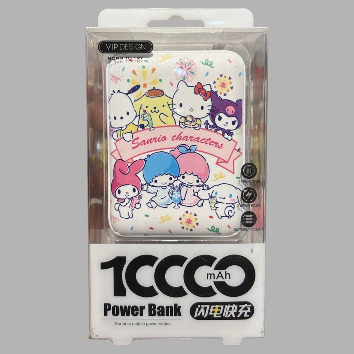 Power Bank Temático Sanrio– Cargador Portátil 10,000 mAH, USB/Tipo-C