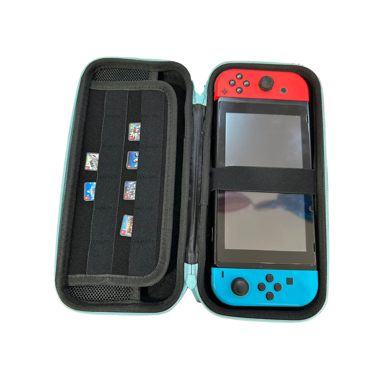 Estuche Elmo para Nintendo Switch, OLED y Switch Lite – Protector Rígido Antigolpes con Espacio para Juegos (26 x 12 x 4.9 cm)