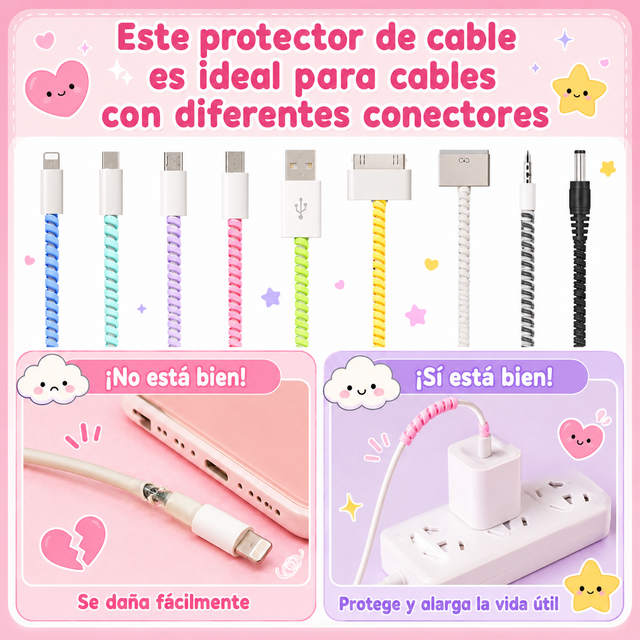 Cable Wrap Azules - Protector para Cables