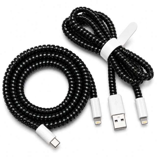 Cable Wrap Negros- Protector para Cables