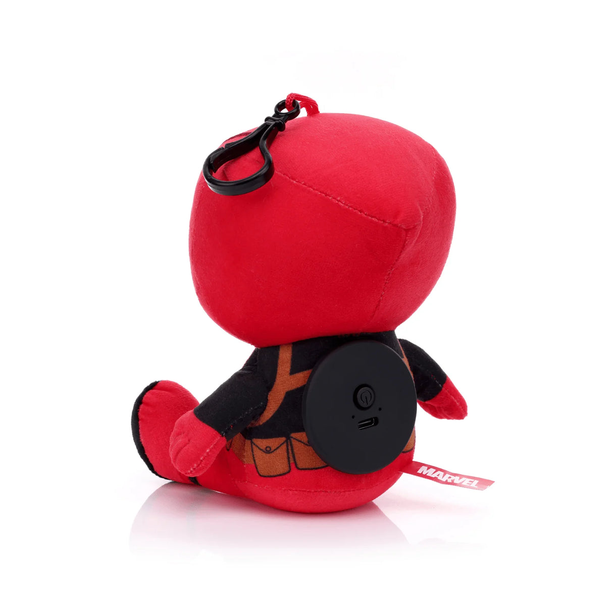 Parlante Bluetooth Temático de Felpa tipo Peluche DeadPool- Bitty Boomers de 5.5 pulgadas