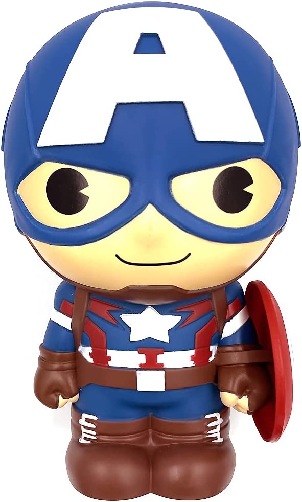 Alcancía de Capitan America – Figura Super Héroe Decorativa para Ahorrar (9”)