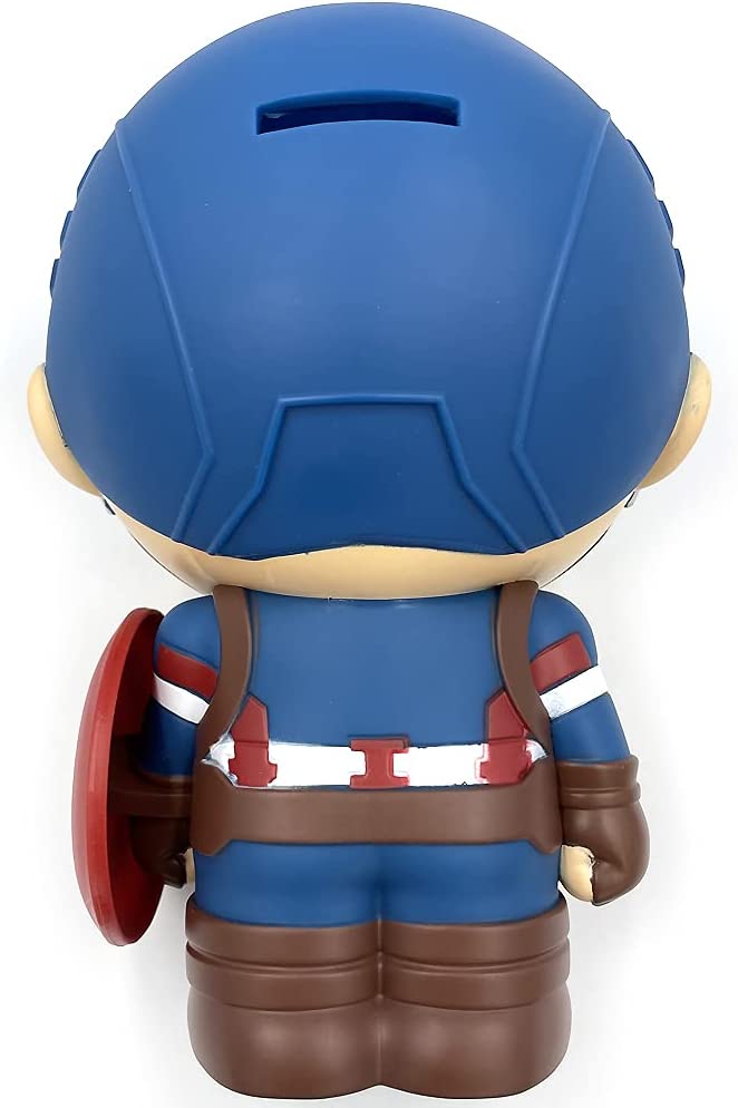 Alcancía de Capitan America – Figura Super Héroe Decorativa para Ahorrar (9”)
