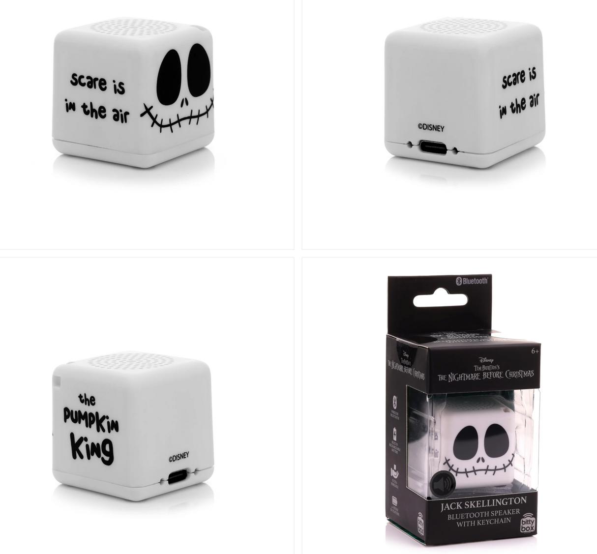 Parlante Mini Portátil con Llavero Jack Skellington – Bitty Box