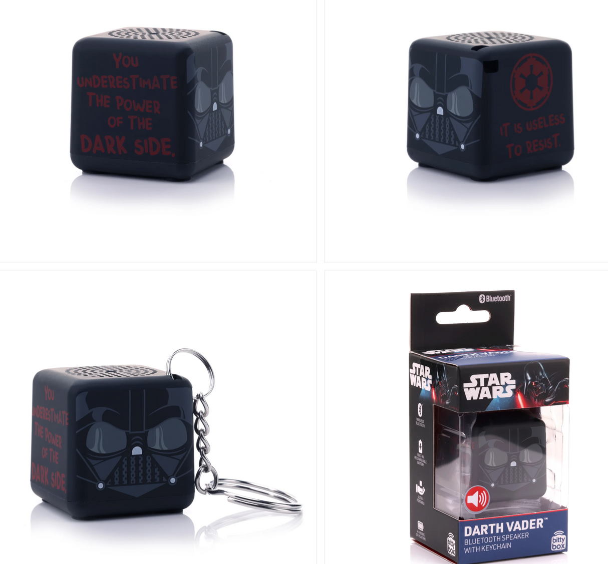Parlante Mini Portátil con Llavero Darth Vader – Bitty Box
