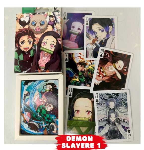 Naipes de Demon Slayer (54 Cartas) – Baraja Anime Coleccionable Ideal para Regalo