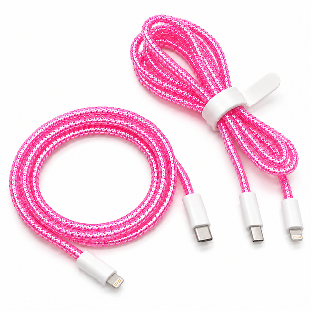 Cable Wrap Rosados - Protector para Cables