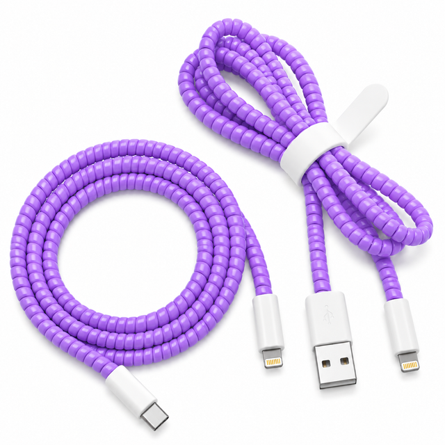 Cable Wrap Morados- Protector para Cables