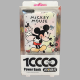 Power Bank Temático Mickey Mouse– Cargador Portátil 10,000 mAH, USB/Tipo-C