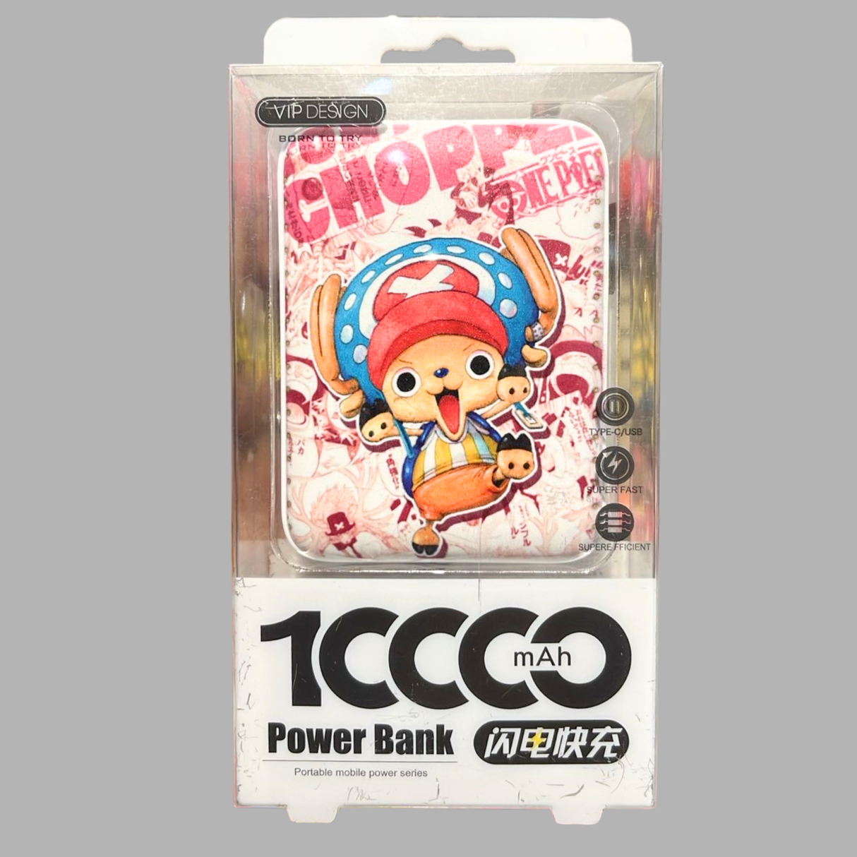 Power Bank Temático Tony Tony Chopper– Cargador Portátil 10,000 mAH, USB/Tipo-C