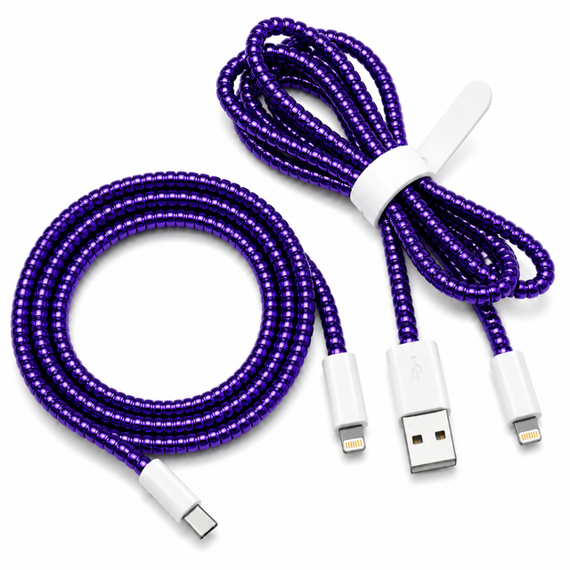 Cable Wrap Morados- Protector para Cables