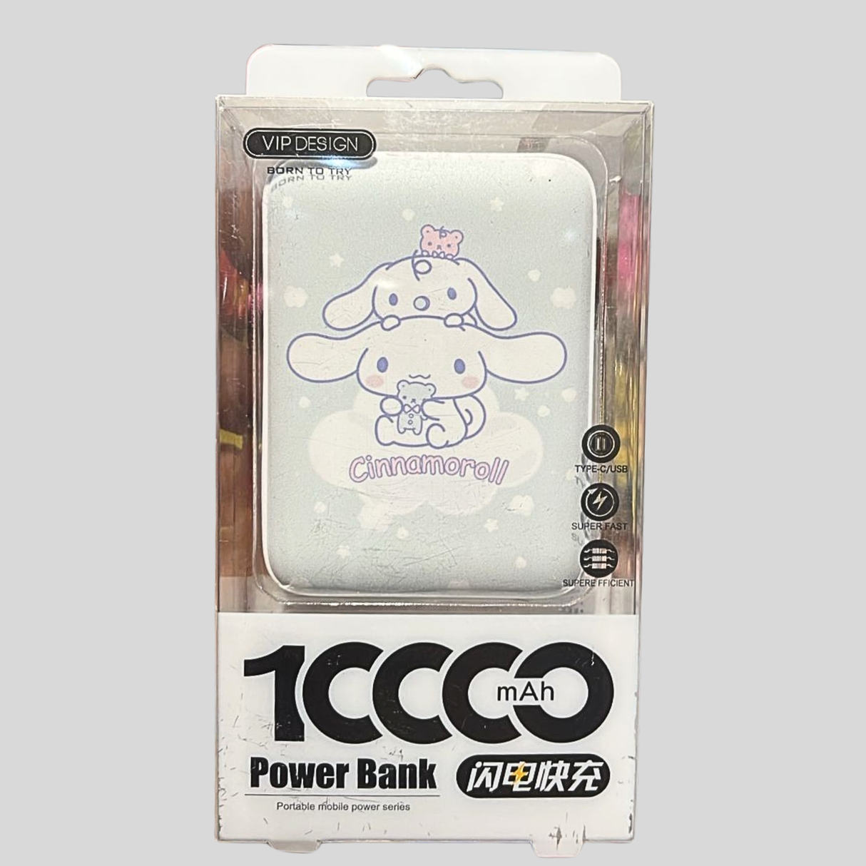 Power Bank Temático Cinnamonroll – Cargador Portátil 10,000 mAH, USB/Tipo-C