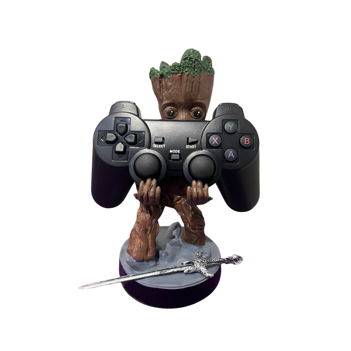 Soporte para Celular y Control Figura Coleccionable Groot  (20–23cm) – Organizador de Escritorio Gamer y Geek
