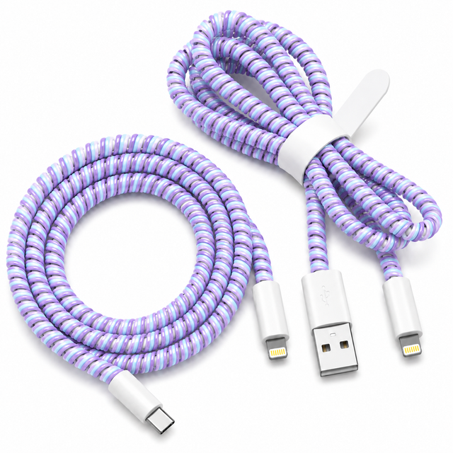 Cable Wrap Morados- Protector para Cables
