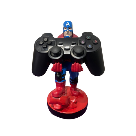 Soporte para Celular y Control Figura Coleccionable Capitan America (20–23cm) – Organizador de Escritorio Gamer y Geek