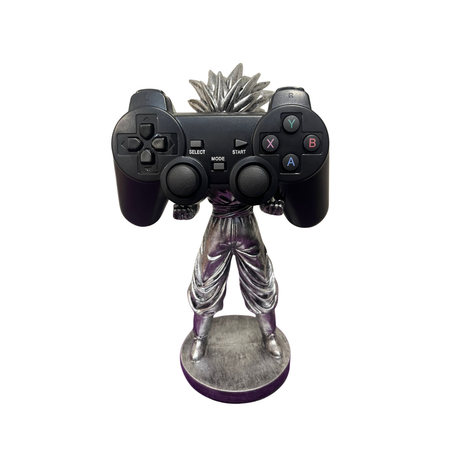 Soporte para Celular y Control Figura Coleccionable Goku (20–23cm) – Organizador de Escritorio Gamer y Geek