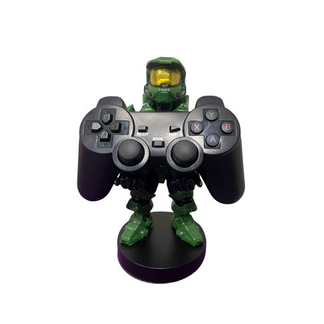 Soporte para Celular y Control Figura Coleccionable Master Chief (20–23cm) – Organizador de Escritorio Gamer y Geek