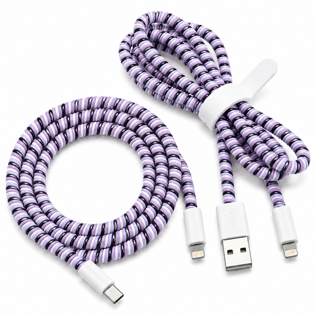 Cable Wrap Morados- Protector para Cables