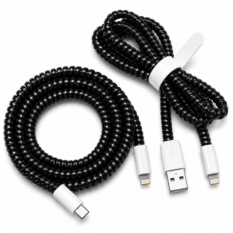 Cable Wrap Negros- Protector para Cables