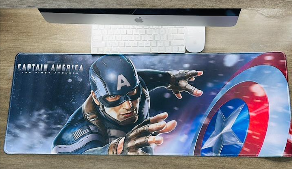 Mousepad Temático Alfombrilla PC- Superhéroes- Capitan America– Tamaño XL