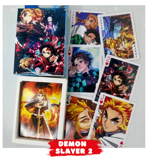 Naipes de Demon Slayer (54 Cartas) – Baraja Anime Coleccionable Ideal para Regalo
