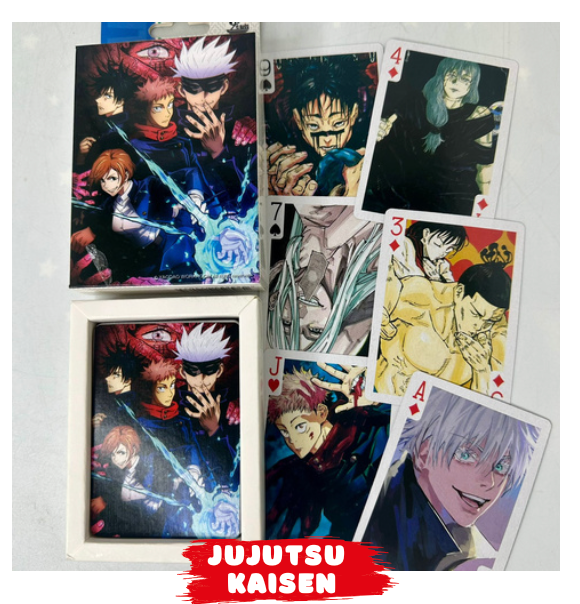 Naipes de Jujutsu Kaisen (54 Cartas) – Baraja Anime Coleccionable Ideal para Regalo
