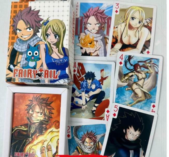 Naipes de Fairy Tail (54 Cartas) – Baraja Anime Coleccionable Ideal para Regalo