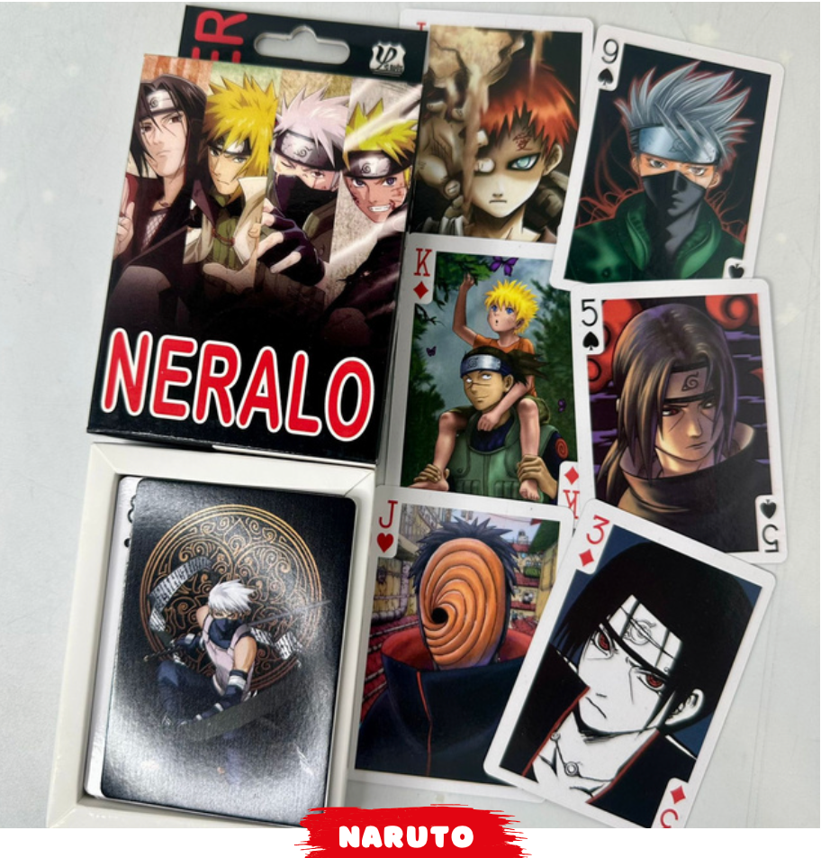 Naipes de Naruto (54 Cartas) – Baraja Anime Coleccionable Ideal para Regalo