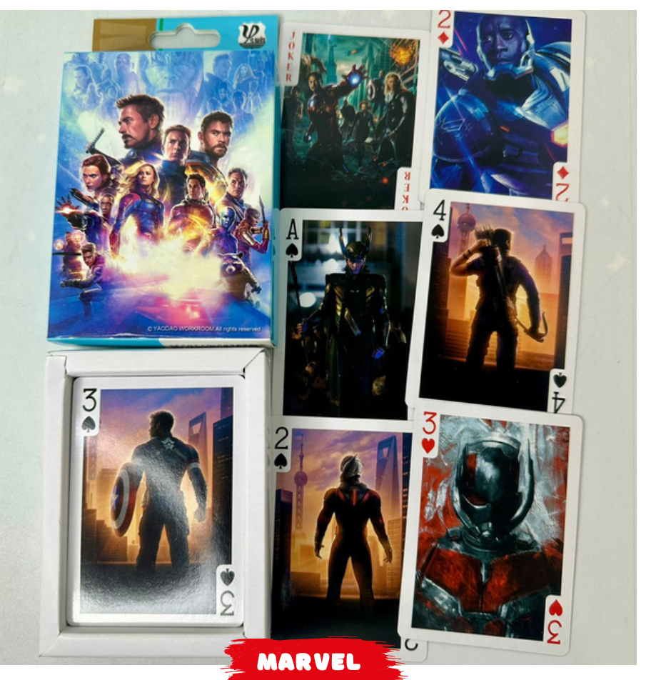 Naipes de Marvel (54 Cartas) – Baraja Superhéroes Coleccionable Ideal para Regalo