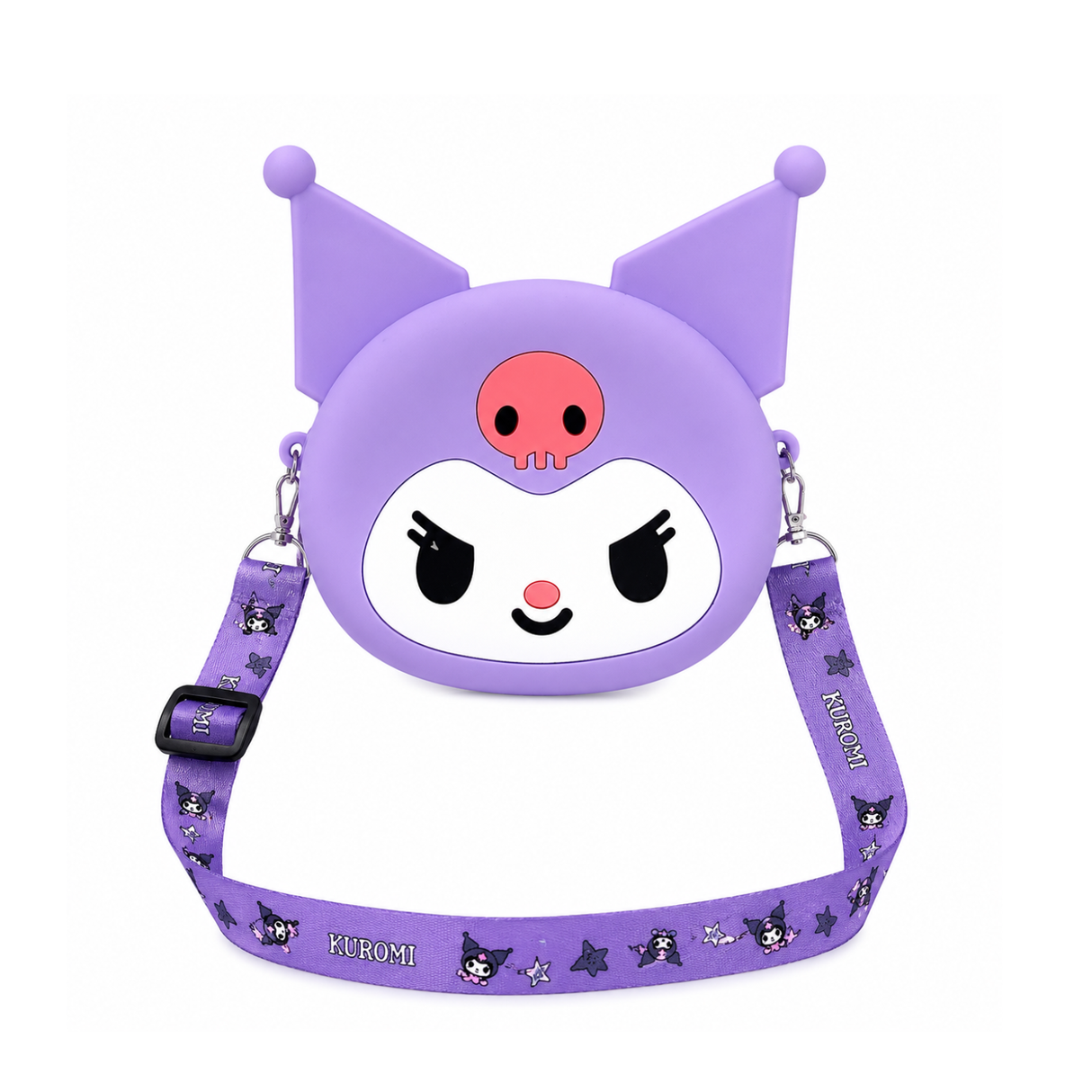 Mini Bag Silicón Diseño Kuromi con Strap