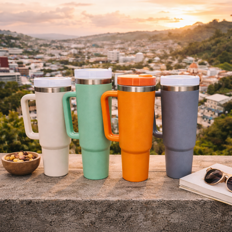 Vaso Térmico de Acero Inoxidable Mate Doble Tapa – Doble Pared 40oz