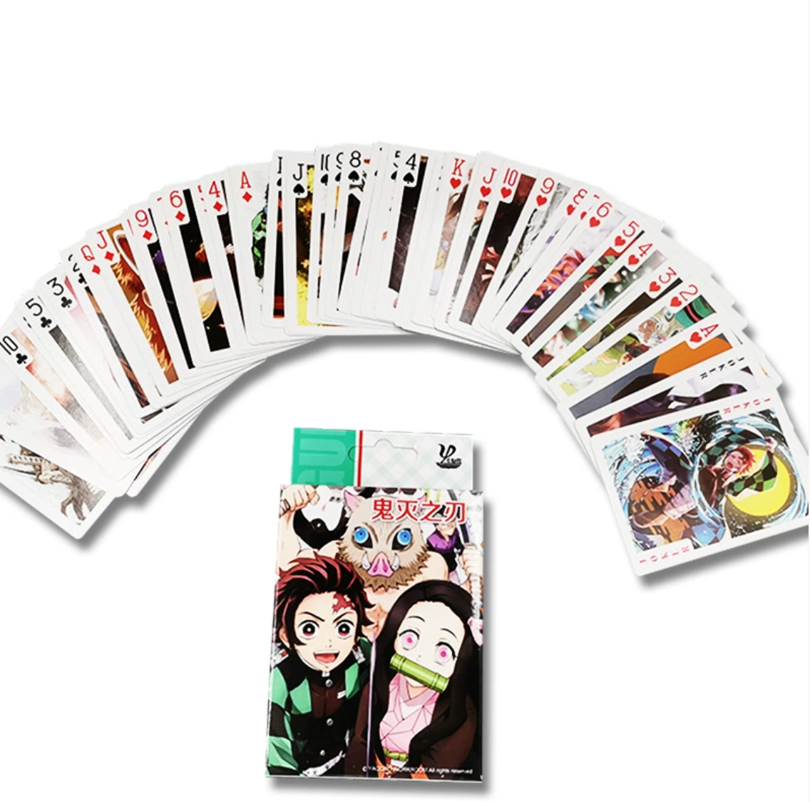 Naipes de Demon Slayer (54 Cartas) – Baraja Anime Coleccionable Ideal para Regalo