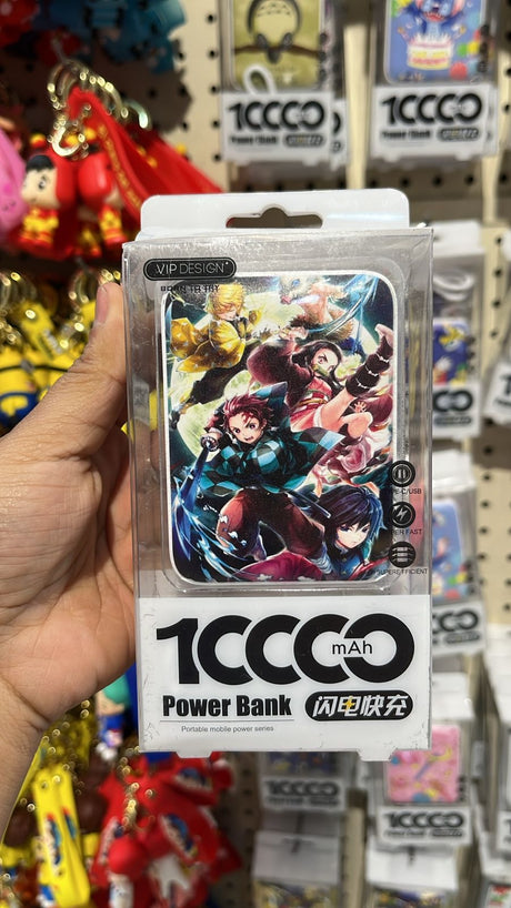 Power Bank Temático Demon Slayer – Cargador Portátil 10,000 mAH, USB/Tipo-C