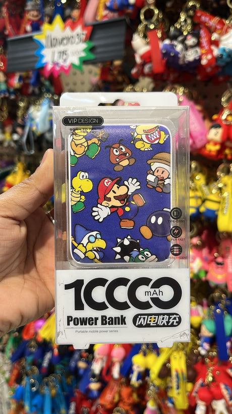 Power Bank Temático Mario Bros– Cargador Portátil 10,000 mAH, USB/Tipo-C