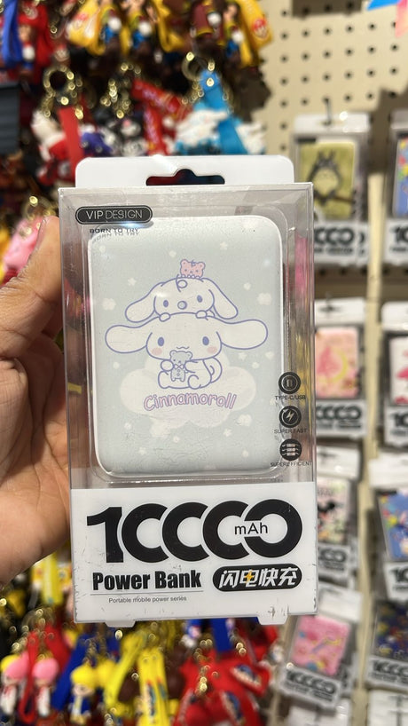 Power Bank Temático Cinnamonroll – Cargador Portátil 10,000 mAH, USB/Tipo-C