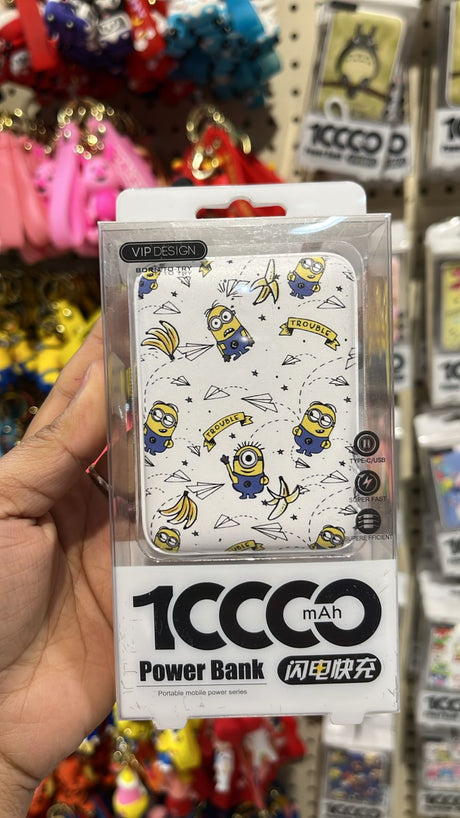 Power Bank Temático Minions– Cargador Portátil 10,000 mAH, USB/Tipo-C