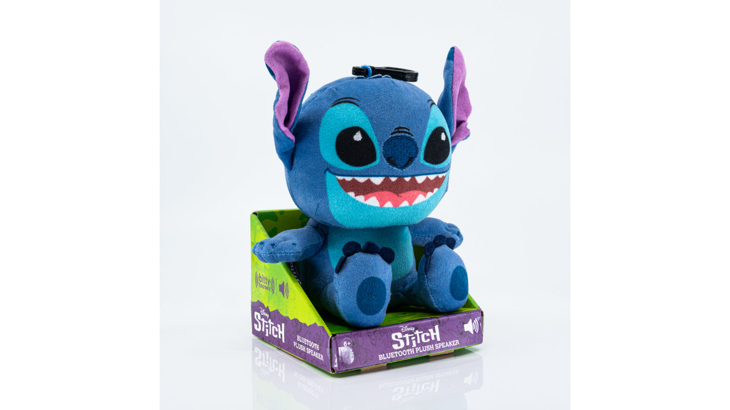 Parlante Bluetooth Temático de Felpa tipo Peluche Stitch- Bitty Boomers de 5.5 pulgadas
