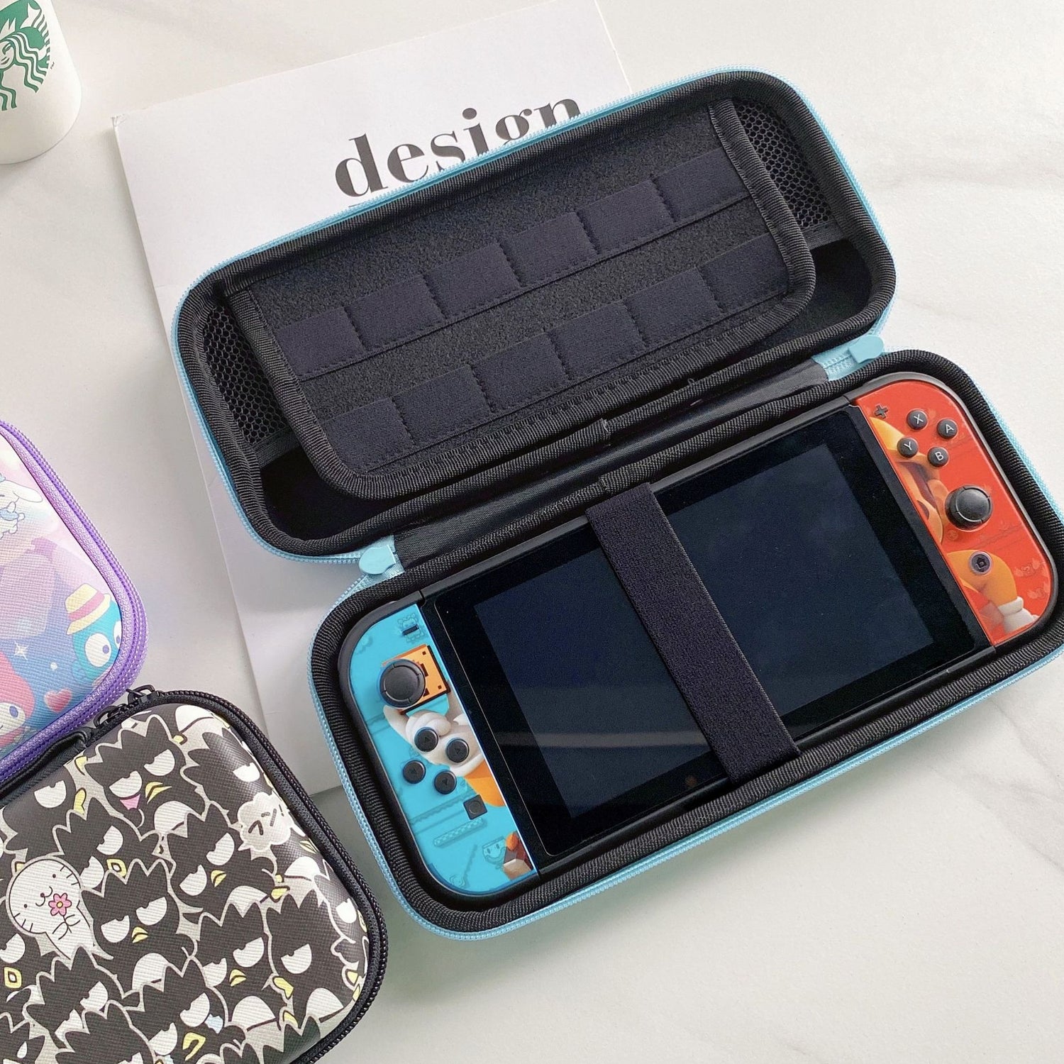 Estuche BadzMaru para Nintendo Switch, OLED y Switch Lite – Protector Rígido Antigolpes con Espacio para Juegos (26 x 12 x 4.9 cm)